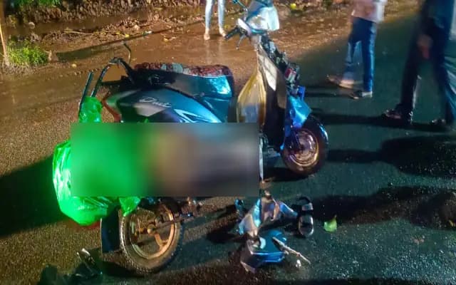 ಟ್ಯಾಂಕ‌ರ್ – ಸ್ಕೂಟರ್ ನಡುವೆ ಭೀಕರ ಅಪಘಾತ : ಸ್ಕೂಟರ್‌ ಸವಾರ ಸಾವು