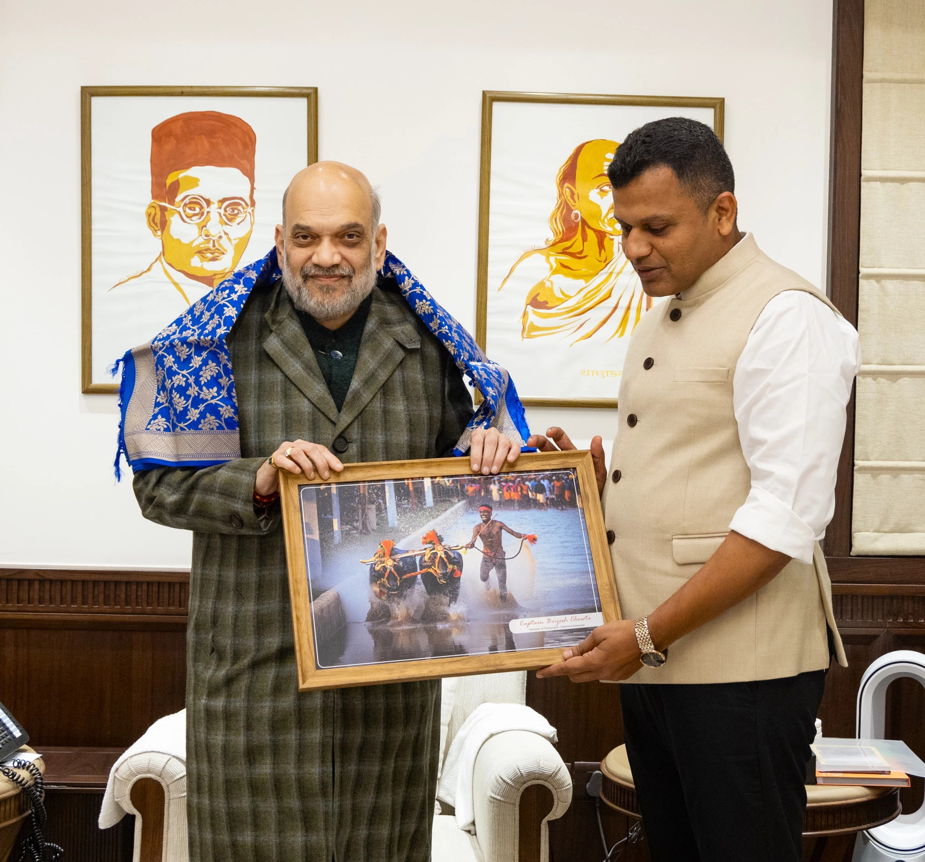 ಕೇಂದ್ರ ಗೃಹ ಸಚಿವ ಅಮಿತ್‌ ಶಾ ಅವರನ್ನು ಭೇಟಿಯಾದ ಕ್ಯಾ. ಬ್ರಿಜೇಶ್‌ ಚೌಟ