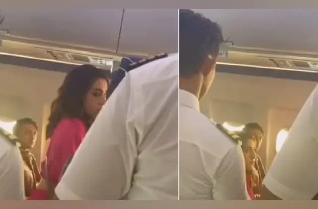 ನಟಿ ಸಾರಾ ಅಲಿ ಖಾನ್ ಮೇಲೆ ಜ್ಯೂಸ್‌ ಚೆಲ್ಲಿದ ಗಗನಸಖಿ: ವಿಡಿಯೋ ವೈರಲ್‌