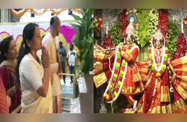 ಕೃಷ್ಣಜನ್ಮಾಷ್ಟಮಿ ಸಂಭ್ರಮ: ಇಸ್ಕಾನ್ ದೇವಾಲಯಕ್ಕೆ ಭೇಟಿ ನೀಡಿದ ಶೋಭಾ ಕರಂದ್ಲಾಜೆ