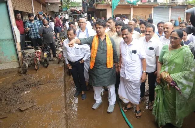 ಬಂಟ್ವಾಳ: ಮಳೆಯಿಂದ ಹಾನಿಯಾದ ಪ್ರದೇಶಕ್ಕೆ ಆರ್.ಅಶೋಕ್ ಭೇಟಿ ನೀಡಿ ಪರಿಶೀಲನೆ