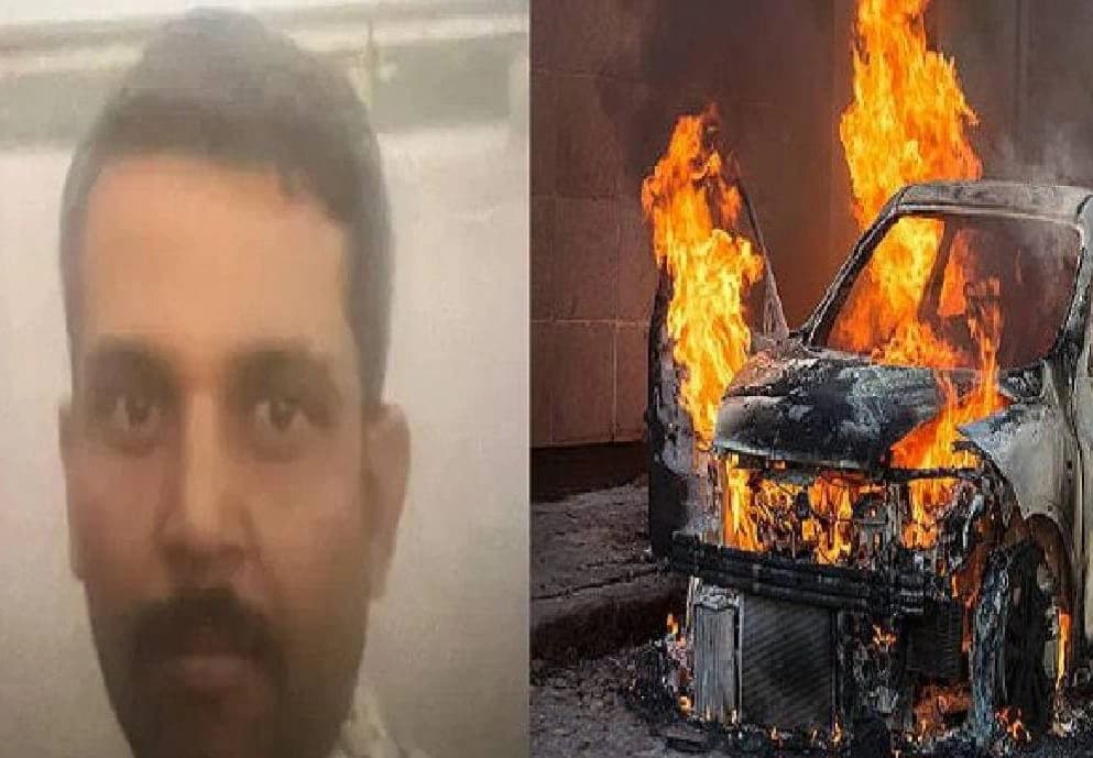 ಆಕಸ್ಮಿಕವಾಗಿ ಹೊತ್ತಿ ಉರಿದ ಕಾರು – ಚಾಲಕ ಸಜೀವ ದಹನ!