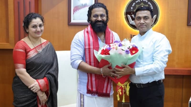 ಗೋವಾ ಸಿಎಂ ಭೇಟಿಯಾದ ನಟ ರಿಷಬ್ ಶೆಟ್ಟಿ!