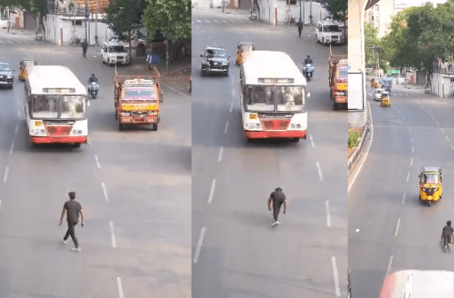 ಚಲಿಸುತ್ತಿದ್ದ ಬಸ್‌ ಕೆಳಗೆ ಮಲಗಿ ರೀಲ್ಸ್‌ : ಅರೆಸ್ಟ್‌ ಮಾಡಿ ಜೈಲಿಗೆ ಕಳಿಸಿ ಎಂದ ನೆಟ್ಟಿಗರು