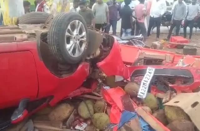 ಭೀಕರ ಅಪಘಾತ : ವ್ಯಕ್ತಿಯ ಮೇಲೆ ಕಾರು ಹರಿದು ಸ್ಥಳದಲ್ಲೇ ಮೃತ್ಯು