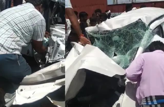 ಚಲಿಸುತ್ತಿದ್ದ ಕಾರಿನ ಮೇಲೆ ಉರುಳಿ ಬಿದ್ದ ಲಾರಿ; ಚಾಲಕ ಸ್ಥಳದಲ್ಲೇ ಮೃತ್ಯು, ಆರು ಮಂದಿಗೆ ಗಂಭೀರ ಗಾಯ