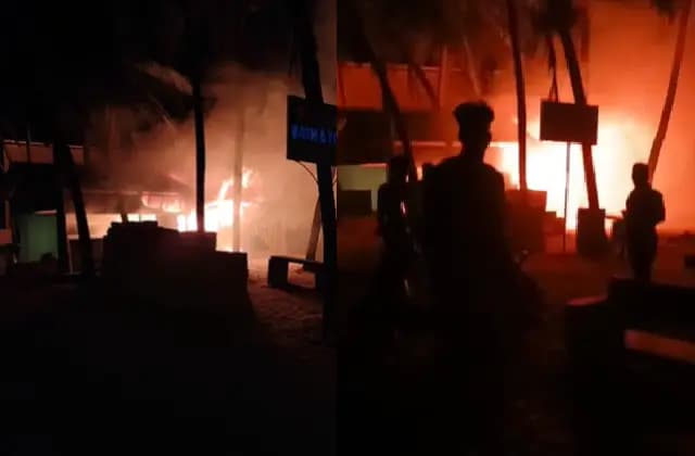 ಮಲ್ಪೆ ಬೀಚ್ ಬಳಿ ಹೋಟೆಲ್ ನಲ್ಲಿ ಆಕಸ್ಮಿಕ ಬೆಂಕಿ!