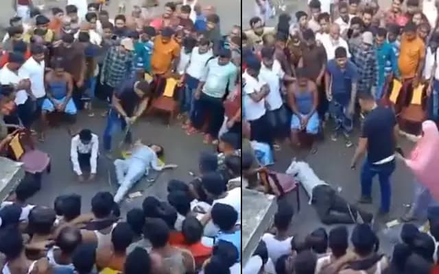 ನಡು ಬೀದಿಯಲ್ಲೇ ಮಹಿಳೆಯ ಕೂದಲು ಹಿಡಿದು ನಿರ್ದಯವಾಗಿ ಥಳಿತ