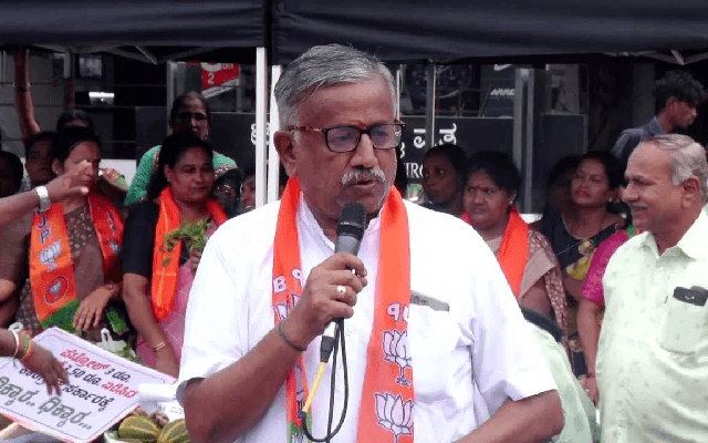 ಪ್ರತಿಭಟನೆ ವೇಳೆ ಹೃದಯಾಘಾತ: ಬಿಜೆಪಿ ಮಾಜಿ ಎಂಎಲ್‌ಸಿ ಭಾನುಪ್ರಕಾಶ್ ನಿಧನ