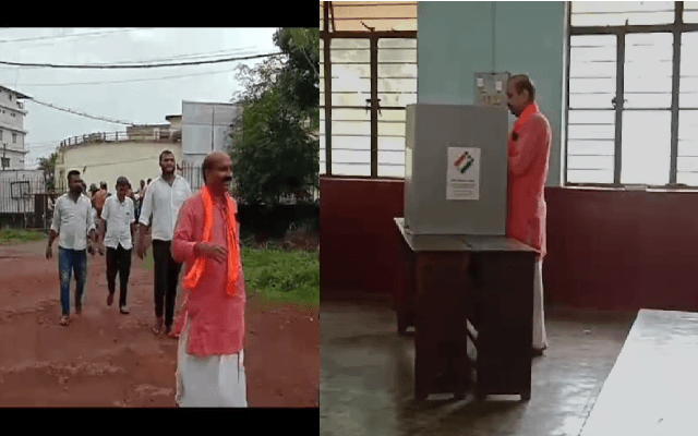ನೈರುತ್ಯ ಪದವೀಧರ ಕ್ಷೇತ್ರದ ಬಿಜೆಪಿ ಬಂಡಾಯ ಅಭ್ಯರ್ಥಿ ಕೆ. ರಘುಪತಿ ಭಟ್ ಮತದಾನ