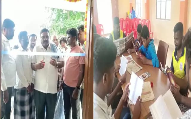 ವಿದ್ಯಾರ್ಥಿಗಳ ಕೈಗೆ ಪುಸ್ತಕ ನೀಡಿ ಮೊಬೈಲ್ ಹುಚ್ಚಾಟಕ್ಕೆ ಬ್ರೇಕ್ ಹಾಕಿದ ಯುವಕರು