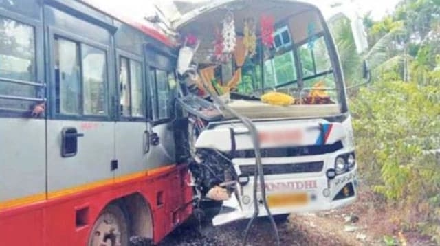 ನಿಡ್ಲೆ ಬಳಿ ಕೆಎಸ್‌ಆರ್‌ಟಿಸಿ, ಖಾಸಗಿ ಬಸ್ ಡಿಕ್ಕಿ- ಏಳು ಜನರಿಗೆ ಗಾಯ