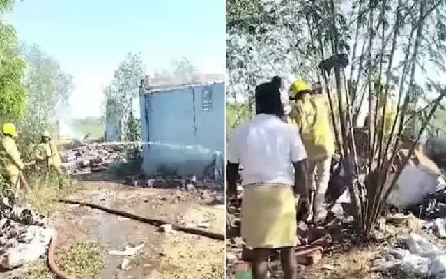 ಪಟಾಕಿ ಕಾರ್ಖಾನೆಯಲ್ಲಿ ಸ್ಫೋಟ : ನಾಲ್ವರು ಸಜೀವ ದಹನ, ಸಿಎಂ ನೆರವು