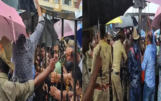 ವಾಲ್ಮೀಕಿ ನಿಗಮ ಹಗರಣ ಖಂಡಿಸಿ ಬಿಜೆಪಿಯಿಂದ ಜಿಲ್ಲಾಧಿಕಾರಿ ಕಚೇರಿಗೆ ಮುತ್ತಿಗೆ ಯತ್ನ