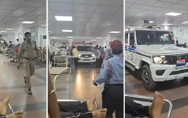 ಆಸ್ಪತ್ರೆಯ ವಾರ್ಡ್‌ಗೇ ಜೀಪ್‌ ನುಗ್ಗಿಸಿ ಆರೋಪಿ ಬಂಧಿಸಿದ ಪೊಲೀಸರು