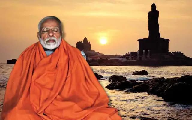 ಕನ್ಯಾಕುಮಾರಿ ತಲುಪಿದ ಮೋದಿ; ಧ್ಯಾನಕ್ಕೆ ಸನ್ನದ್ಧ