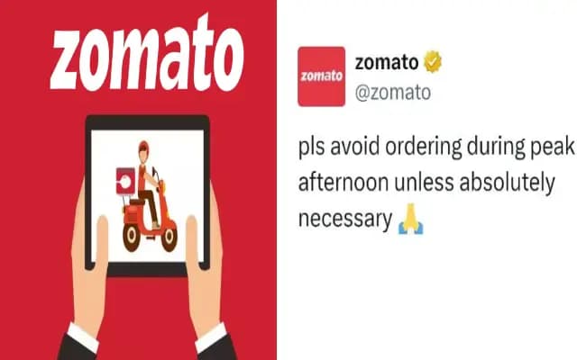 ಮಧ್ಯಾಹ್ನ ಫುಡ್‌ ಆರ್ಡರ್‌ ಕಡಿಮೆ ಮಾಡಿ ಎಂದು ಜೊಮ್ಯಾಟೊ ಪೋಸ್ಟ್