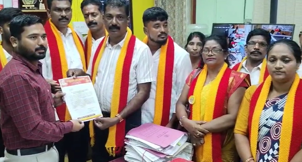 ಉಡುಪಿ: ನಾಮಫಲಕಗಳಲ್ಲಿ ಶೇ.60ರಷ್ಟು ಭಾಗ ಕನ್ನಡ ಕಡ್ಡಾಯಕ್ಕೆ ಕರವೇ ಆಗ್ರಹ - News Karnataka