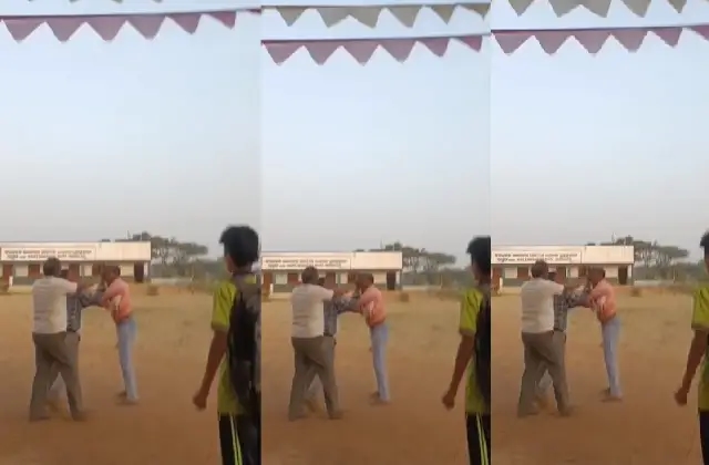 ಹಾವೇರಿ : ಅತಿಥಿ ಶಿಕ್ಷಕ ಹಾಗೂ SDMC ಅಧ್ಯಕ್ಷರ ನಡುವೆ ಹೊಡೆದಾಟ! - News Karnataka