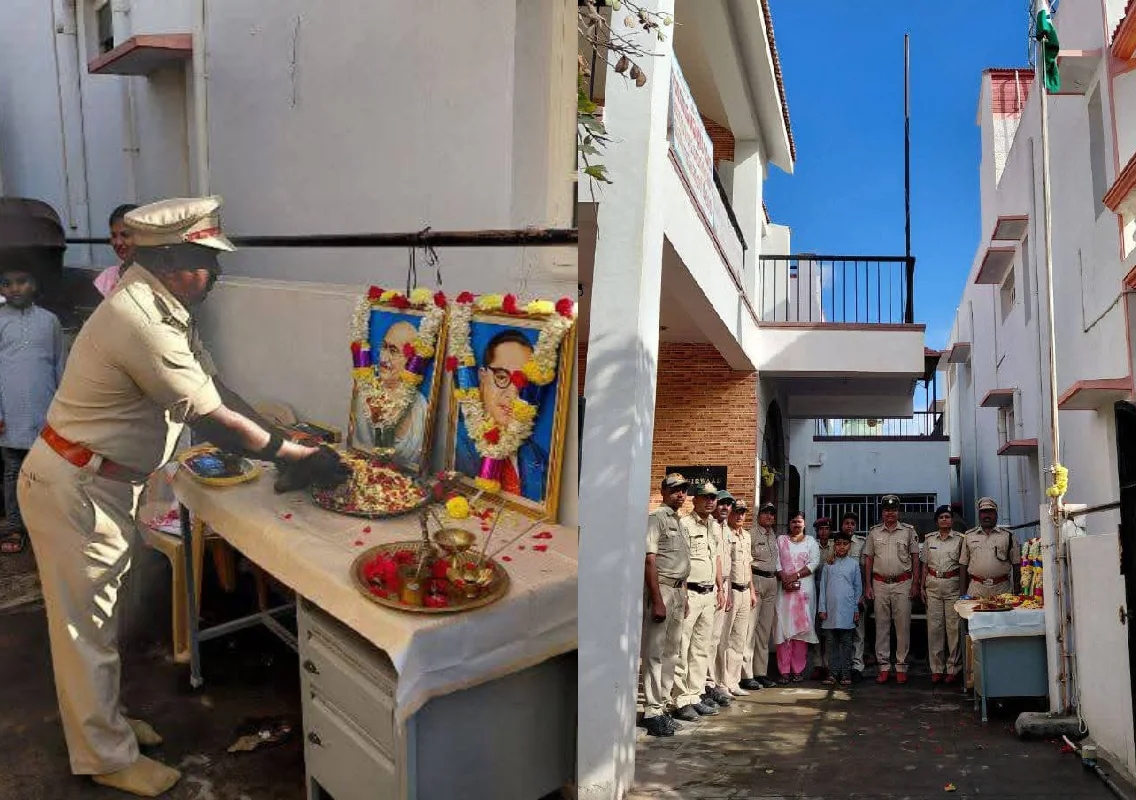 ಗಣರಾಜ್ಯೋತ್ಸವ ಆಚರಣೆ ವೇಳೆ ರಾಷ್ಟ್ರನಾಯಕರಿಗೆ ಅಗೌರವ, ಟೀಕೆಗೆ ಗುರಿಯಾದ ಅಬಕಾರಿ ಇಲಾಖೆ ಅಧಿಕಾರಿಗಳು! - News Karnataka