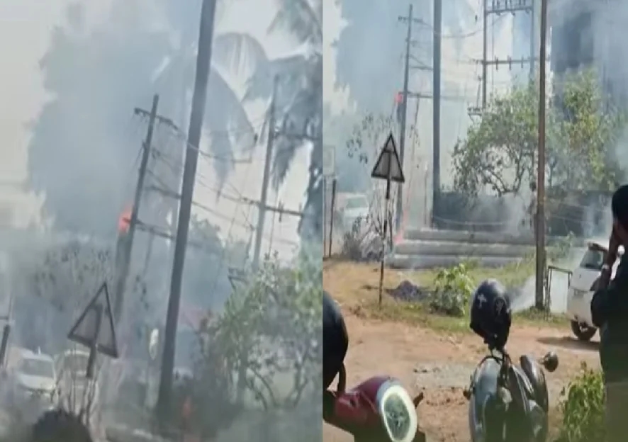 ಪಂಪ್ವೆಲ್ನಿಂದ ನಂತೂರ್ ರಸ್ತೆ ಬದಿಯಲ್ಲಿ ಭೀಕರ ಬೆಂಕಿ ಅವಘಡ! - News Karnataka