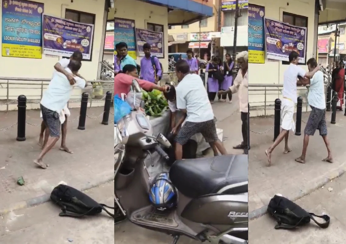 ಮಂಗಳೂರು ಕಾರ್ಸ್ಟ್ರೀಟ್ನಲ್ಲಿ ಇಬ್ಬರ ನಡುವೆ ಮಾರಾಮಾರಿ; ಇಂಟರ್ಲಾಕ್ ಕಲ್ಲಿನಿಂದ ಪರಸ್ಪರ ಹೊಡೆದಾಟ - News Karnataka