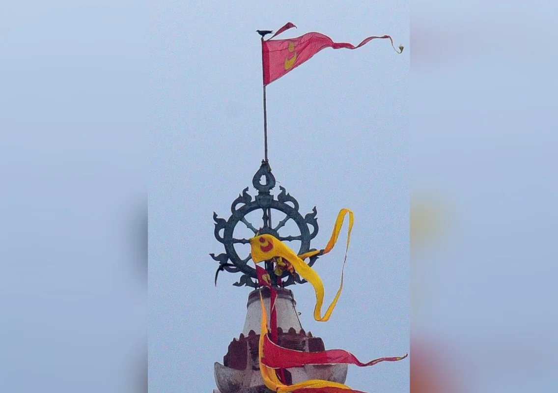 ಯುದ್ಧದ ಭೀತಿಯ ನಡುವೆ ಪುರಿಯಲ್ಲಿ ಅಪರೂಪದ ದೃಶ್ಯ: ಜಗನ್ನಾಥ ದೇವಾಲಯದ ಧ್ವಜದ ಮೇಲೆ ಹದ್ದು ಪ್ರತ್ಯಕ್ಷ! - News Karnataka