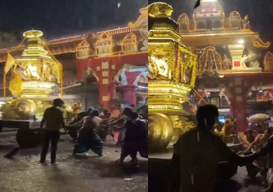ಸುರಿಯುವ ಮಳೆಯಲ್ಲೇ ಉಡುಪಿ ಶ್ರೀ ಕೃಷ್ಣ ಮಠದಲ್ಲಿ ವೈಭವದ ರಥೋತ್ಸವ - News Karnataka