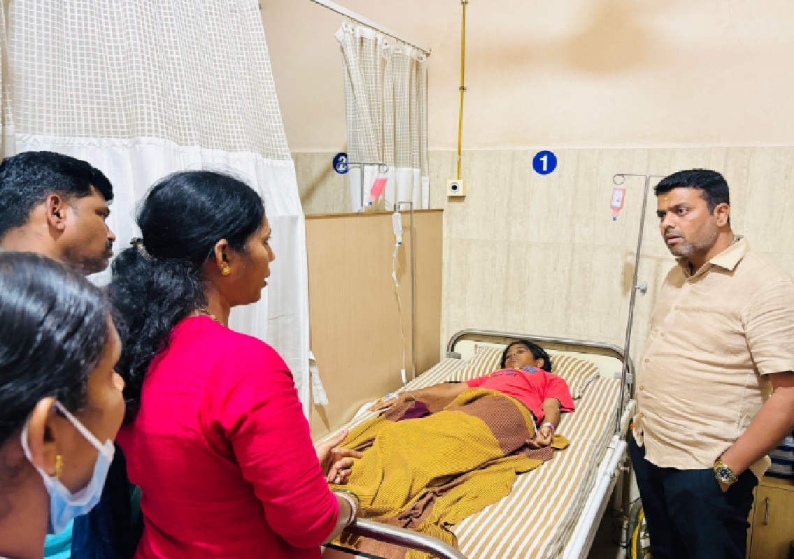 ಬಸ್ನಿಂದ ಬಿದ್ದು ಗಾಯಗೊಂಡ ವಿದ್ಯಾರ್ಥಿನಿಯರ ಆರೋಗ್ಯ ವಿಚಾರಿಸಿದ ಶಾಸಕ ಹರೀಶ್ ಪೂಂಜಾ - News Karnataka