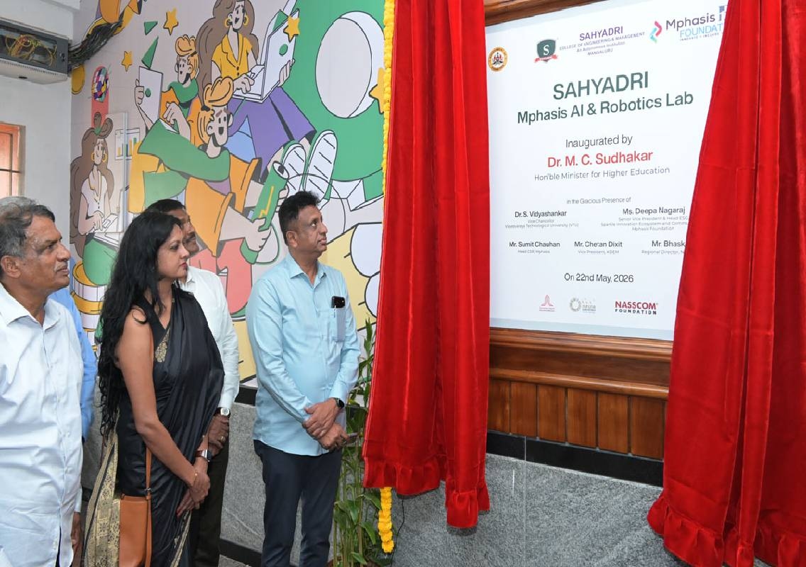 ಕರ್ನಾಟಕ ಸರ್ಕಾರದ ಉನ್ನತ ಶಿಕ್ಷಣ ಸಚಿವರಾದ ಡಾ. ಎಂ. ಸಿ. ಸುಧಾಕರ್ ಸಹ್ಯಾದ್ರಿಯಲ್ಲಿ ಎಂಫಸಿಸ್ ಎಐ ಮತ್ತು ರೊಬೊಟಿಕ್ಸ್ ಲ್ಯಾಬ್ ಉದ್ಘಾಟನೆ - News Karnataka