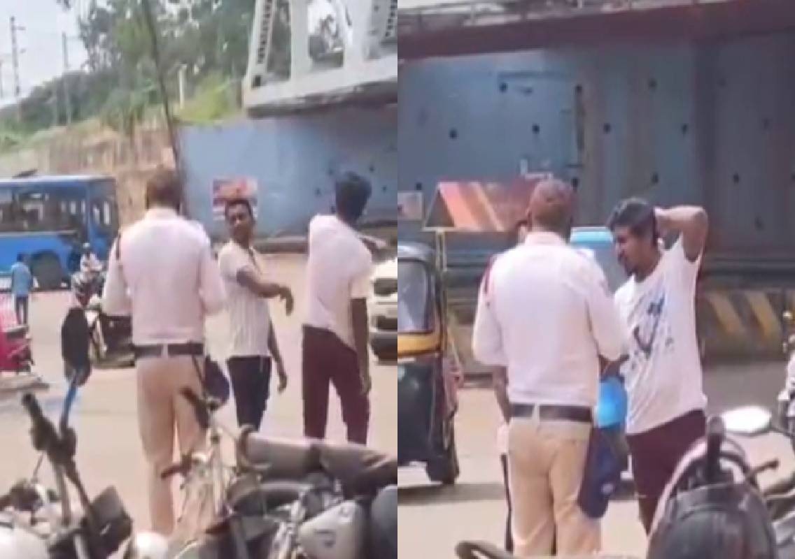 ಕುಡಿದ ಮತ್ತಲ್ಲಿ ಟ್ರಾಫಿಕ್ ಪೊಲೀಸರ ಮೇಲೆ ಇಬ್ಬರು ಯುವಕರಿಂದ ಹಲ್ಲೆಗೆ ಯತ್ನ! - News Karnataka