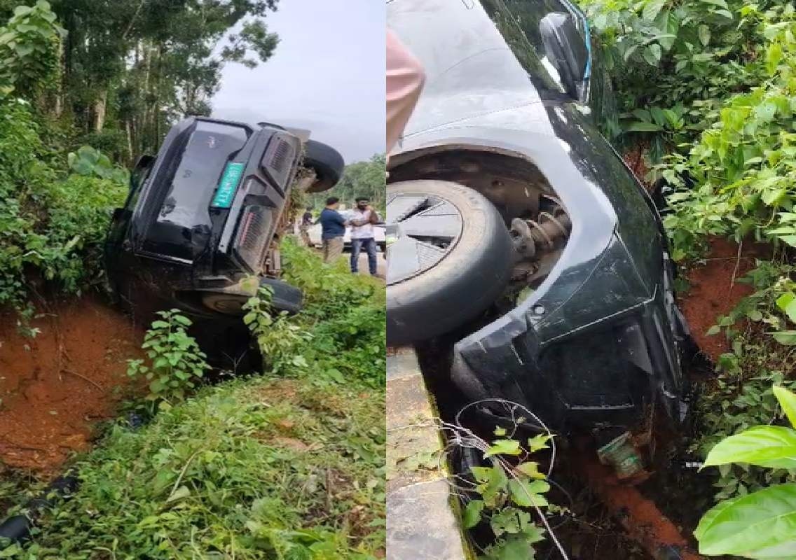ಚರಂಡಿಗೆ ಬಿದ್ದ ಕಾರು; ಚಾಲಕನಿಗೆ ಗಾಯ - News Karnataka