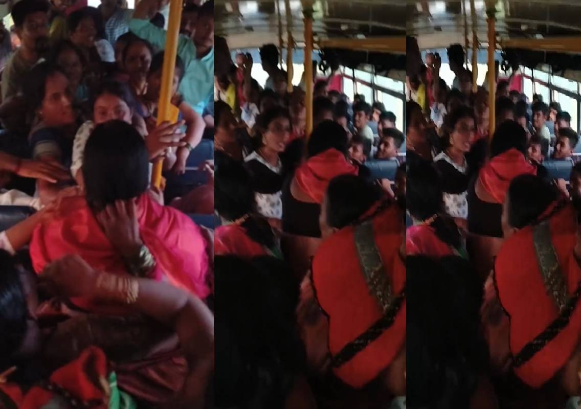 ಚಿಕ್ಕೊಡಿ: ಕೆಎಸ್ಆರ್ಟಿಸಿ ಬಸ್ ನಲ್ಲಿ ಮಹಿಳೆಯರ ಗಲಾಟೆ! - News Karnataka