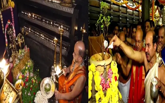 ಅಷ್ಠಮಿ ಪ್ರಯುಕ್ತ ಮಧ್ಯರಾತ್ರಿ ಕೃಷ್ಣನಿಗೆ ಅರ್ಥ್ಯ ಪ್ರದಾನ - News Karnataka