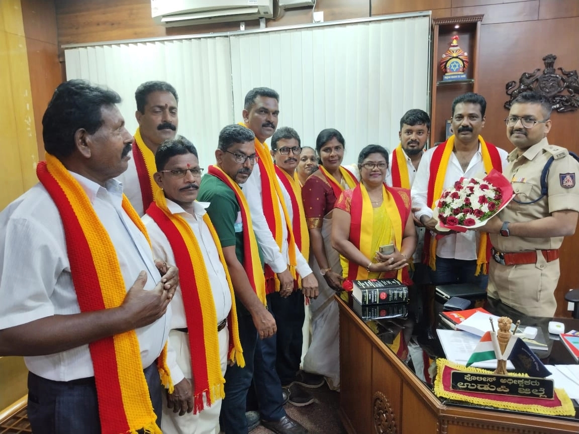ಉಡುಪಿ: ನೂತನ ಎಸ್ಪಿ ಭೇಟಿಯಾದ ಕರವೇ ಮುಖಂಡರು- ಅಕ್ರಮ ಚಟುವಟಿಕೆಗಳಿಗೆ ಕಡಿವಾಣ ಹಾಕುವಂತೆ ಆಗ್ರಹ - News Karnataka