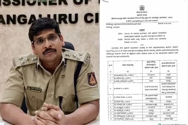 ಮಂಗಳೂರು: ಪೊಲೀಸ್ ಕಮಿಷನರೇಟ್ ವ್ಯಾಪ್ತಿಯ 56 ಪೊಲೀಸ್ ಸಿಬ್ಬಂದಿಗೆ ಟ್ರಾನ್ಸಫರ್ - News Karnataka