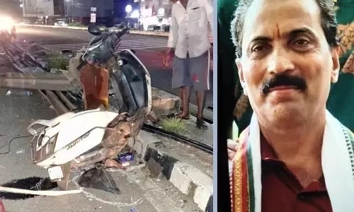 ಕಾರು ಢಿಕ್ಕಿ: ದ್ವಿಚಕ್ರ ವಾಹನ ಸವಾರ ಮೃತ್ಯು; ಸಹಸವಾರ ಬಾಲಕನಿಗೆ ಗಾಯ - News Karnataka