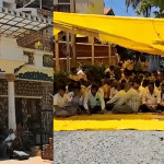 Dharwad: Hunger strike in front of Vinay Kulkarni's house