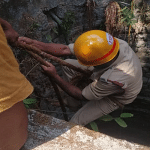 Karkala: Fire brigade rescues youth who fell into well to clean up