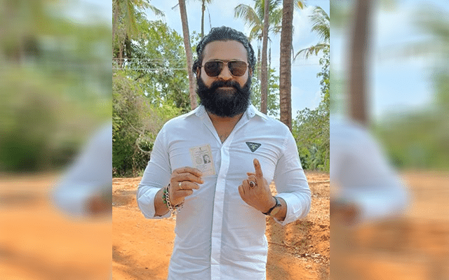 Kundapur: Actor Rishab Shetty casts his vote