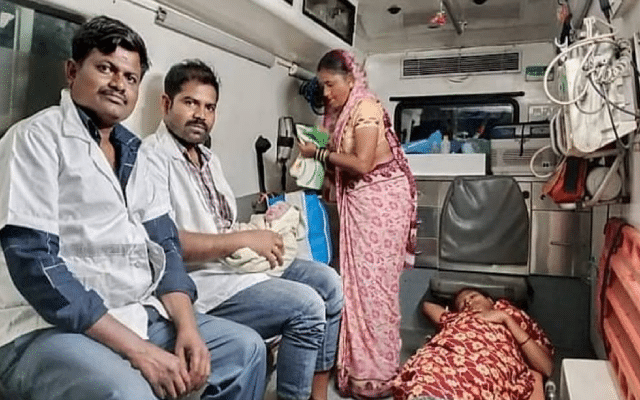 Woman gives birth to baby boy in ambulance on way