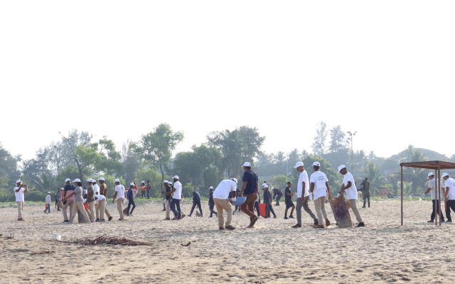 The city's beach cleanliness drive