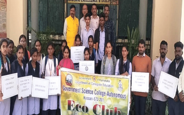 Innovative initiative at Government Science College, Hassan: Save Energy Campaign