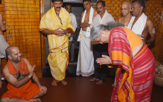 Union Finance Minister Nirmala Sitharaman visits Sri Krishna Math in Udupi