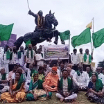 Hubballi: Farmers protest for Mahadayi