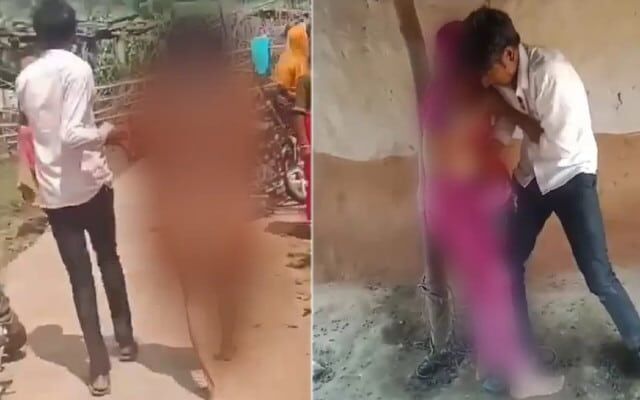 Man beats woman, strips her and parades her naked