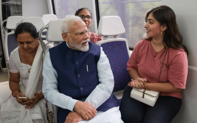 Young woman wishes PM on his birthday with Sanskrit shloka