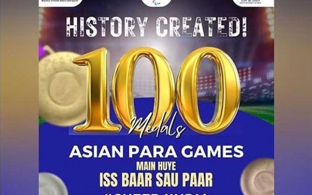 Asian Para Games: India wins 100 medals