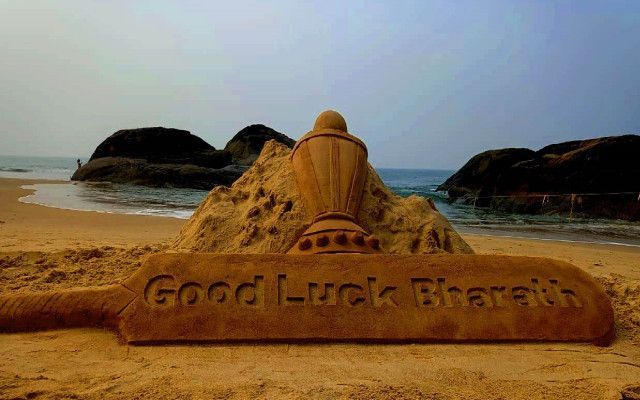 World Cup 2019: Sand sculpture sculpted at Kapu beach to wish Indian team good luck