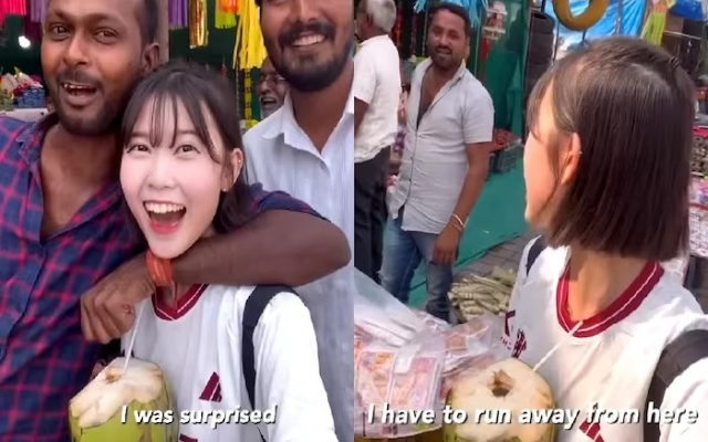 Bidar youth Andar hugs Korean girl, molests her
